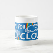 I BRAKE FOR CLOUUDS farbenfroher Regenbogen Kaffeetasse (Mittel)
