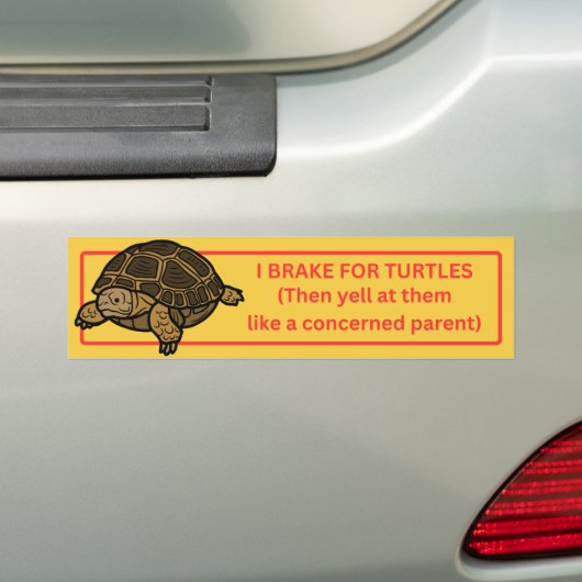 I Brake for Turtles Autoaufkleber (Auf Auto)