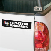 I BRAKE FOR UNICORNS RAINBOUR AUTOAUFKLEBER (Auf Lkw)