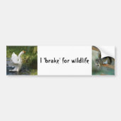 I brake for wildlife Goose Squirrel Bumper Sticker Autoaufkleber (Vorne)
