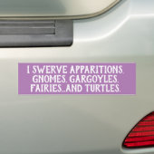I Brake Swerve Fairies Gnomes Turtles Funny Odd Autoaufkleber (Auf Auto)