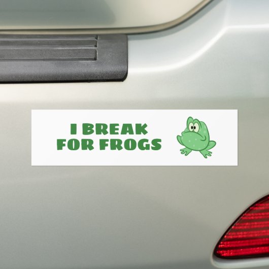 I Break for Frogs Autoaufkleber (Auf Auto)