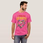 I Break Hearts Funny Billiards Player Pool Stick C T-Shirt (Vorne ganz)
