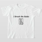 "I Break the Rules" Funny Kids' T - Shirt - spiele (Ablage )
