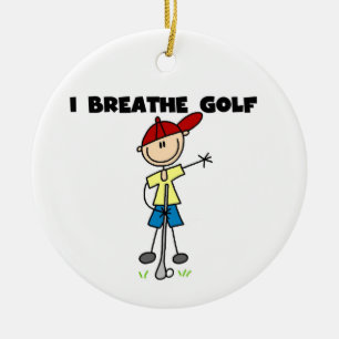 I Breathe Golf Keramikornament