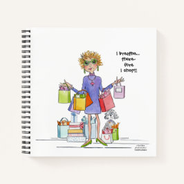 I breathe therefore I shop for Notizblock