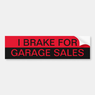 I Bremse für Garage Sales Autoaufkleber