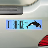 I Bremse für Orca Killer Whale Silhouette Blau Autoaufkleber (Auf Auto)