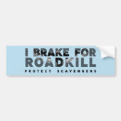 I Bremse für Roadkill (eigener Hintergrund) Autoaufkleber (Vorne)