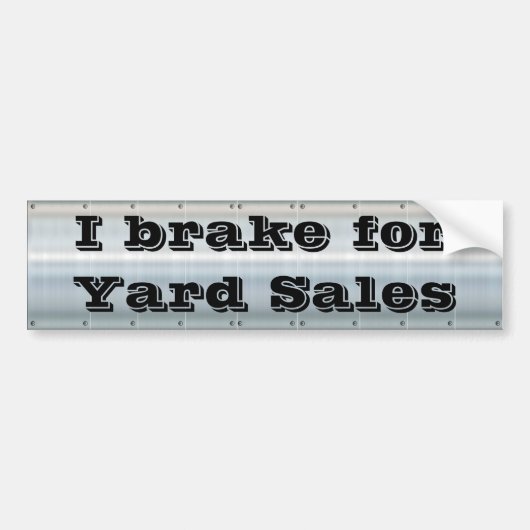 I Bremse für Yard Sales Autoaufkleber (Vorne)