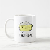 I Brie live Positive Brie Cheese Pun Kaffeetasse (Links)