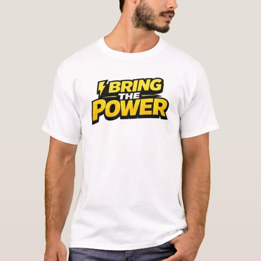I Bring The Power Bold Lightning Electrician Tee (Vorderseite)
