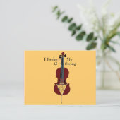 I Broke My G String (Cello) Postkarte (Stehend Vorderseite)