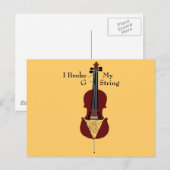 I Broke My G String (Cello) Postkarte (Vorne/Hinten)