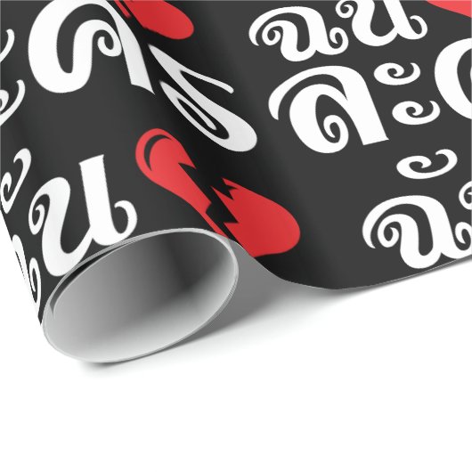 I Broken Heart (Liebe) Lakhon Fotos Geschenkpapier (Rolleneckpunkt)