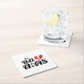 I Broken Heart (Liebe) Lakhon Fotos Rechteckiger Pappuntersetzer (Vor Ort)