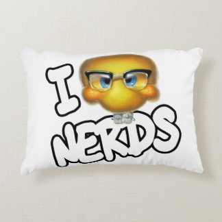 I bürsteten Herz-Nerds Polyester-Kissen 16" X12 " Zierkissen