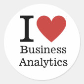 I ❤️ Business Analytics STICKER (Vorderseite)