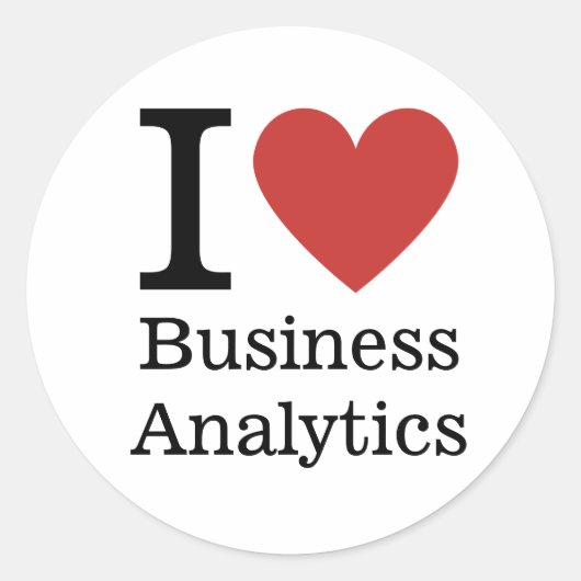 I ❤️ Business Analytics STICKER (Vorderseite)