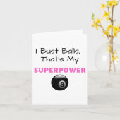 I Bust Superpower Billiard Pool 8ll 9ll Geschenk Karte (Gelbe Blume)