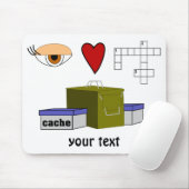 I cachiert Liebe-Puzzlespiel Rebus Geocaching Mousepad (Mit Mouse)