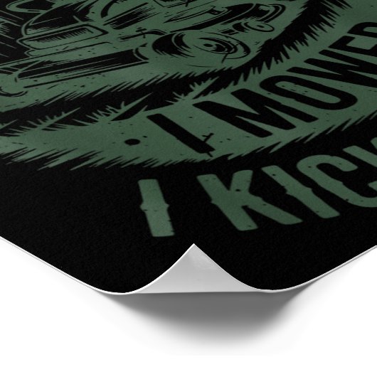 I Came I Mowed Kicked Gr Lawn Mower Dad Gift Funny Poster (Ecke)