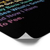 I Came I Saw I Forgot What I Was Doing Funny Sarca Poster (Ecke)