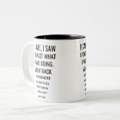 i came i saw i forgot zweifarbige tasse (Vorderseite Links)