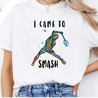 I Came To Smash Badminton Player Tri-Blend Shirt