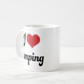 I Camping der Liebe-(Herz) Kaffeetasse (Vorderseite Links)