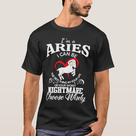 I Can Be Aries Zodiac Sign Women Men Birthday Part T-Shirt (Vorderseite)