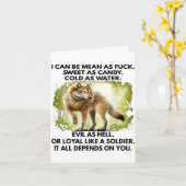 I Can Be Mean As For Sweet As Candy Cold As Water Karte (Gelbe Blume)