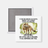 I Can Be Mean As For Sweet As Candy Cold As Water Magnet (Vorderseite/Rückseite)