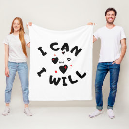 "I CAN" - Cooles Motivierend Fleece Blanket