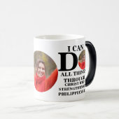I can do all things Christian photo Bible verse Verwandlungstasse (VorderseiteRechts)