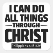 I Can Do All Things Phil 4 13 KJV Sticker (Vorderseite)
