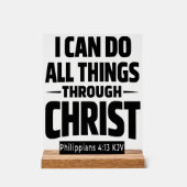 I Can Do All Things Philippians 4 13 KJV Acrylic Acrylschild (Vorderseite)