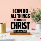 I Can Do All Things Philippians 4 13 KJV Acrylic Acrylschild (Hochzeit)