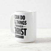 I Can Do All Things Philippians 4 13 KJV Mug Kaffeetasse (Vorderseite Links)