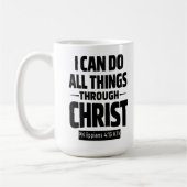 I Can Do All Things Philippians 4 13 KJV Mug Kaffeetasse (Links)