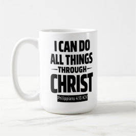 I Can Do All Things Philippians 4 13 KJV Mug Kaffeetasse