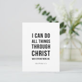 I Can Do All Things Philippians 4:13 Postkarte (Stehend Vorderseite)