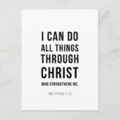 I Can Do All Things Philippians 4:13 Postkarte (Vorderseite)