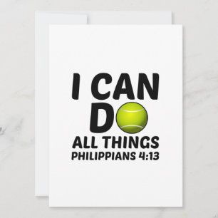 I CAN DO ALL THINGS TENNIS FUN FEIERTAGSKARTE