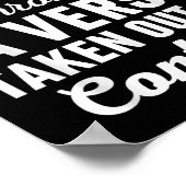 I Can Do All Things Through A Verse Taken Out Of C Poster (Ecke)