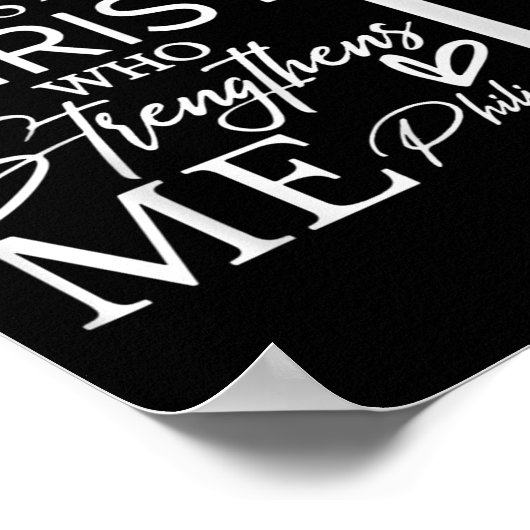 I Can Do All Things Through Christ Christian Faith Poster (Ecke)