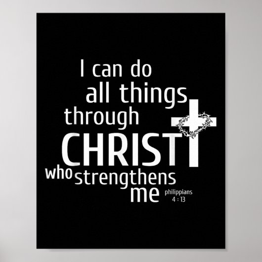 I Can Do All Things Through Christ - Christian Gif Poster (Vorne)