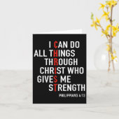 I Can Do All Things Through Christ God Christian B Karte (Gelbe Blume)