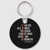 I Can Do All Things Through Christ God Christian B Schlüsselanhänger (Vorderseite)