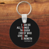 I Can Do All Things Through Christ God Christian B Schlüsselanhänger (Vorderseite)